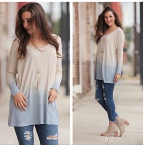 NWOT INFINITY RAINE DYED/OMBRÉ  WAFFLE THERMAL